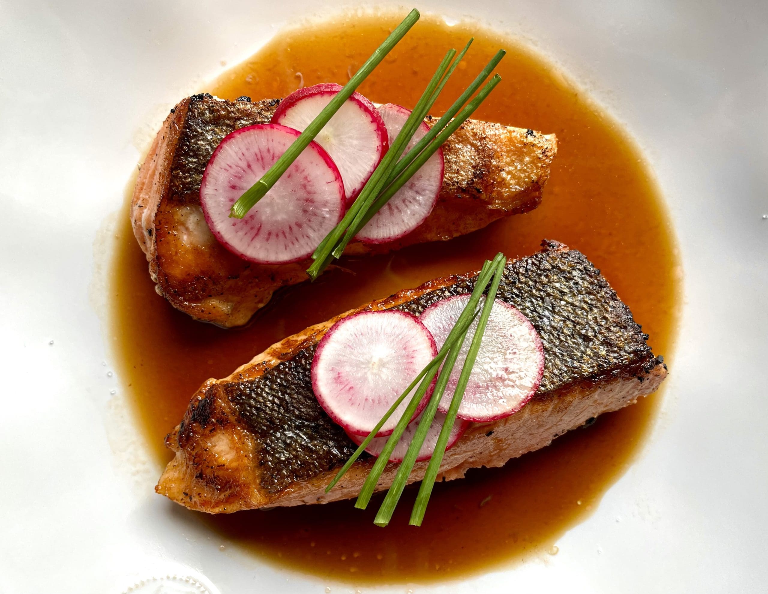 Pan Seared Salmon with Honey Soy