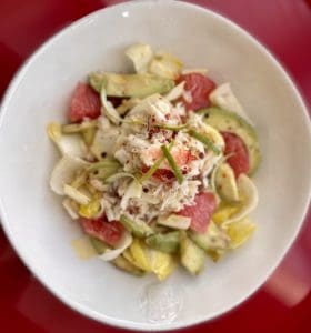 Pink Grapefruit, Avocado and Endive Salad with Dungeness Crab, What&#039;s For Dinna